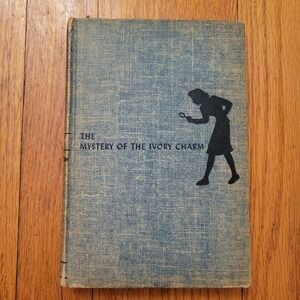 Nancy Drew The Mystery of the Ivory Charm Carolyn Keene 1936 HC Vintage Staging